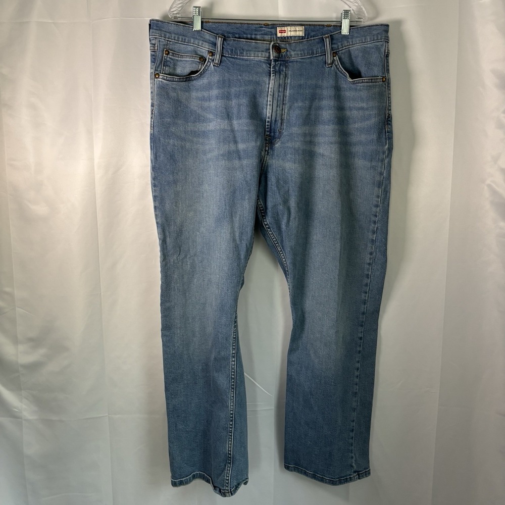 Wrangler Jeans Mens 40x30 (Fits 40x28)‎ Blue Relaxed Boot Premium Quality Denim